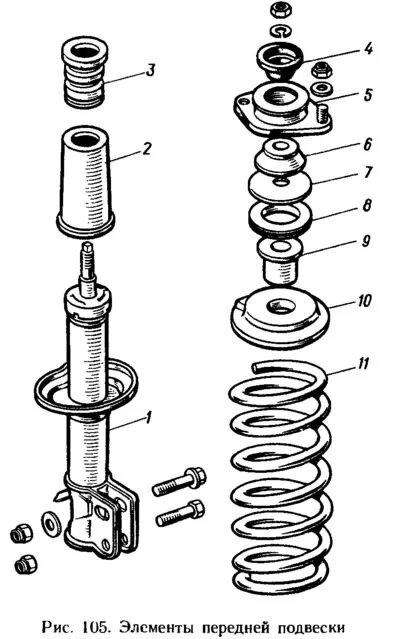 Порядок сборки задней стойки калина 1 Disassembly and assembly of the telescopic pole (VAZ-1111 "Oka" 1988-1996 / Chas