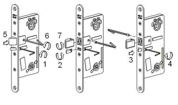 Порядок сборки замка EL 582/50 / замок электромеханический с управлением от ручек купить в официально