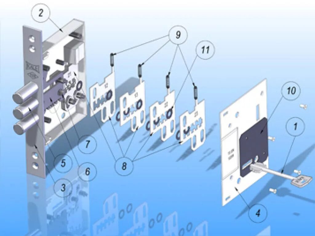 Порядок сборки замка Умные замки - Дизайн-студия входных дверей в Минске - БелСтатусСтрой
