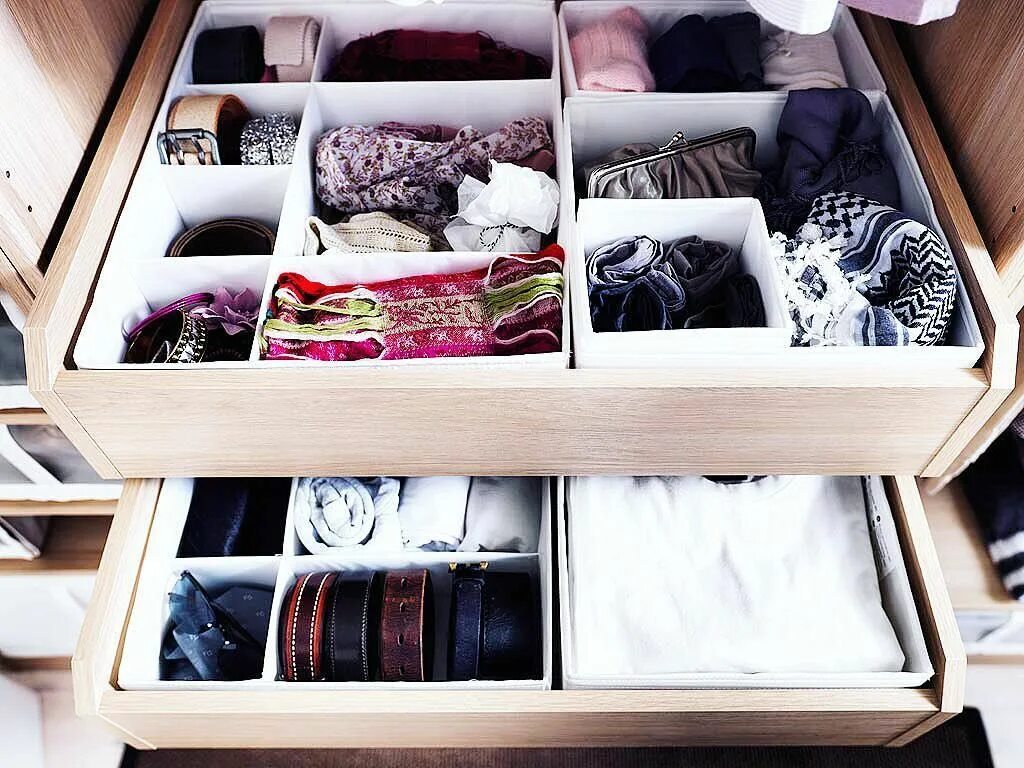 Порядок в шкафу фото Выдвижные механизмы Closet organizer with drawers, Ikea storage boxes, Storage s