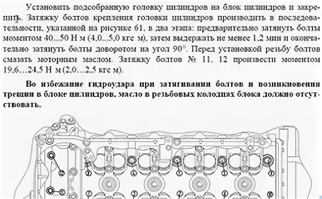 Порядок затяжки 417 двигателя головки Затяжка ГБЦ - Раздел по ЗМЗ-402 - Клуб Газелистов