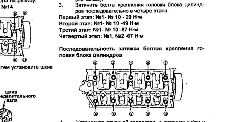 Порядок затяжки болтов гбц b18b хонда Замена прокладки ГБЦ - Honda Civic Ferio (5G), 1,5 л, 1994 года своими руками DR