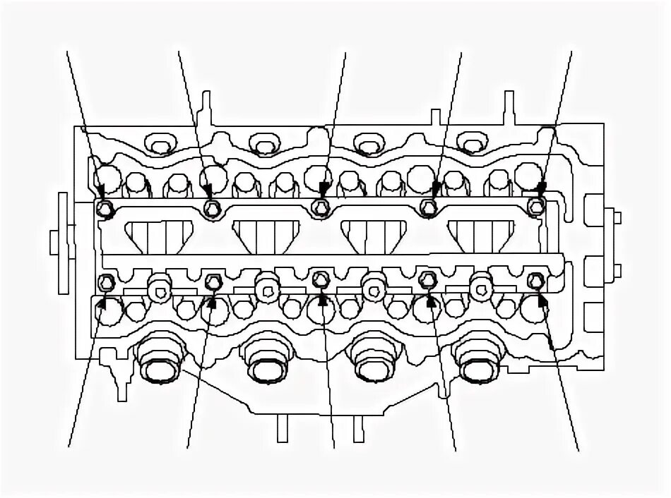 Порядок затяжки болтов гбц b20b хонда Установка блока коромысел головки блока цилиндров.