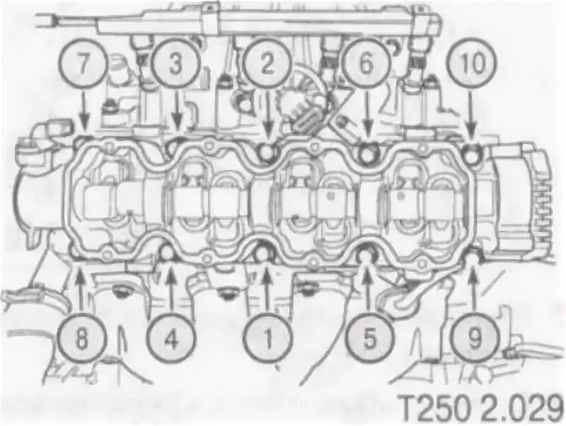 Порядок затяжки болтов гбц ланос Шевроле Авео Т250 2006-2011, бензин: Установка головки блока цилиндров (Двигател