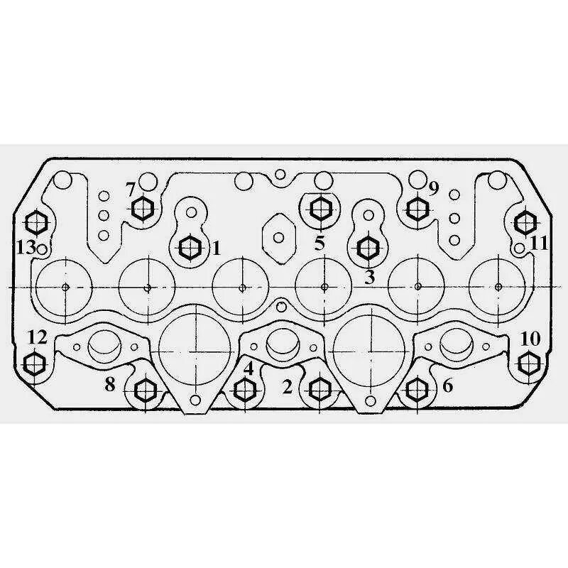 Порядок затяжки болтов гбц мтз 1221 Заказать Головка блока цилиндров Д-260 (МТЗ-1221, МТЗ-1523, ТО-28) в Украине деш