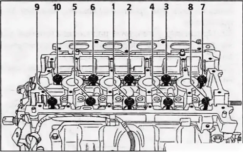 Порядок затяжки болтов гбц рено к4м Engine assembly (Renault Symbol 2, 2008-2013, petrol) - "Power unit/Engine repai