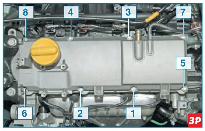 Порядок затяжки болтов гбц рено логан Регулировка клапанов - Renault Logan (2G), 1,6 л, 2014 года плановое ТО DRIVE2