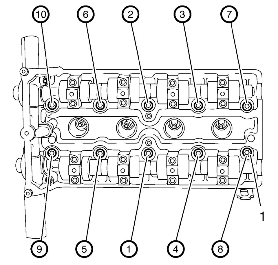 Порядок затяжки болтов гбц шевроле лачетти Chevrolet Sonic Repair Manual: Cylinder Head Installation - Cylinder Head - Engi