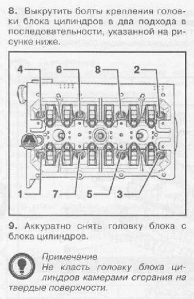 Порядок затяжки болтов гбц шкода фабия 1.2 Инструкция Шкода Рапид (Спэйсбэк). Головка блока цилиндров двигателя 1.2 MPI