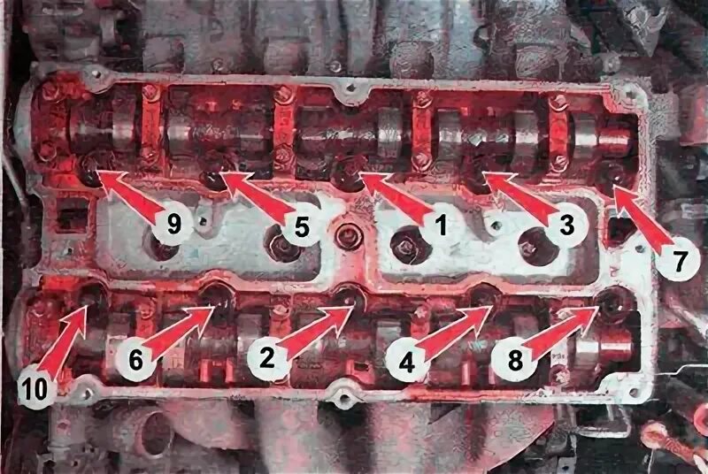 Порядок затяжки болтов гбц z18xer 1.8 DOHC engine cylinder head - gasket replacement (Opel Zafira A 1999-2005, pet