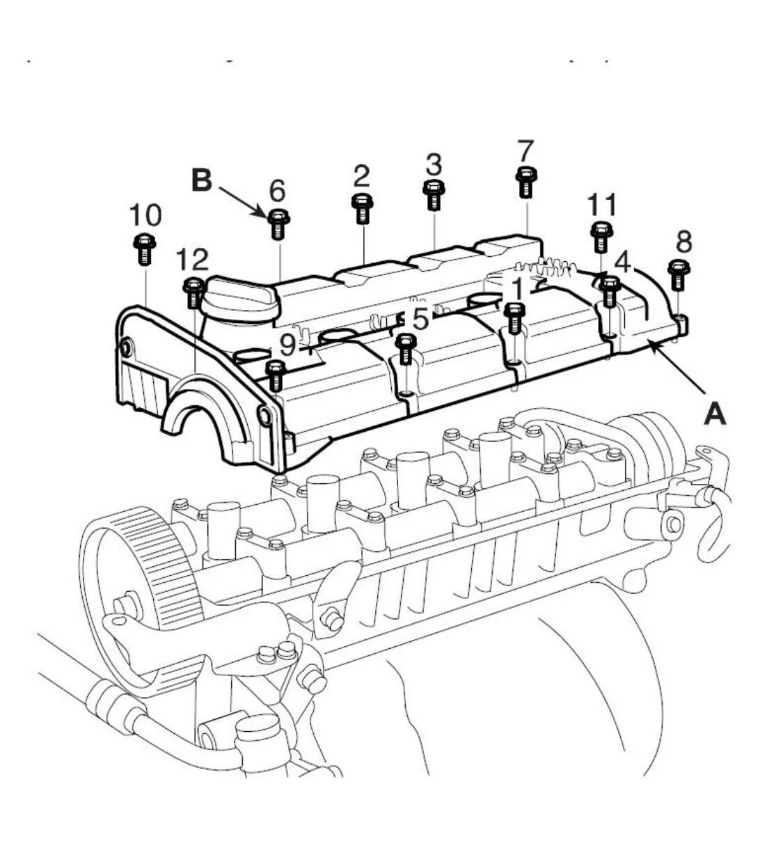 Порядок затяжки болтов клапанной крышки киа Замена прокладки клапанной крышки. Износ двигателя G4GC от минералки на пробеге 