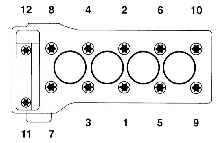 Порядок затяжки болтов клапанной крышки мерседес m112 Removing and installing the cylinder head in a Mercedes-Benz W203 diesel engine