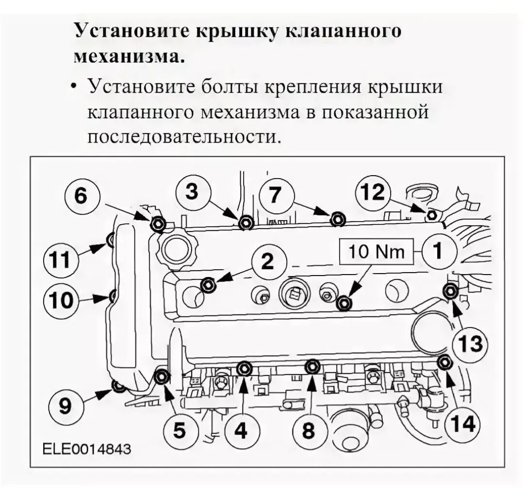 Порядок затяжки болтов клапанной крышки опель астра Масло в свечных колодцах - Ford C-Max I, 2 л, 2006 года своими руками DRIVE2