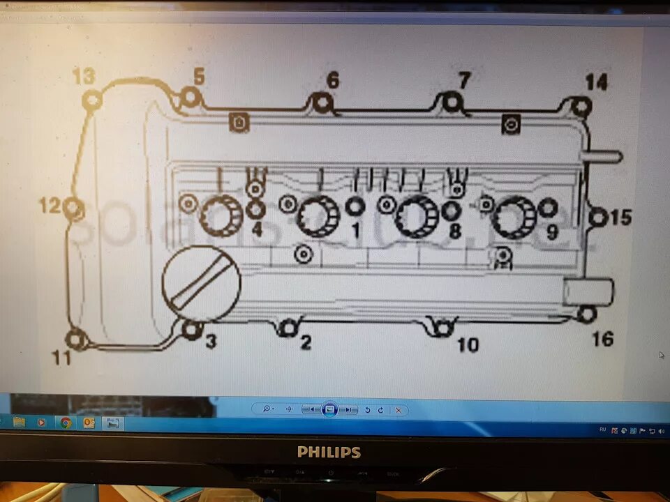 Порядок затяжки болтов клапанной крышки солярис Замена прокладки клапанной крышки - KIA Ceed (1G), 1,6 л, 2009 года своими рукам