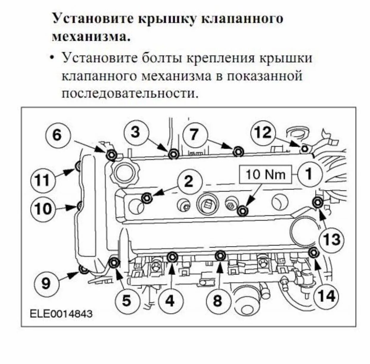 Порядок затяжки болтов клапанной крышки z18xer Замена прокладки клапанной крышки - Ford Mondeo III, 2 л, 2006 года своими рукам