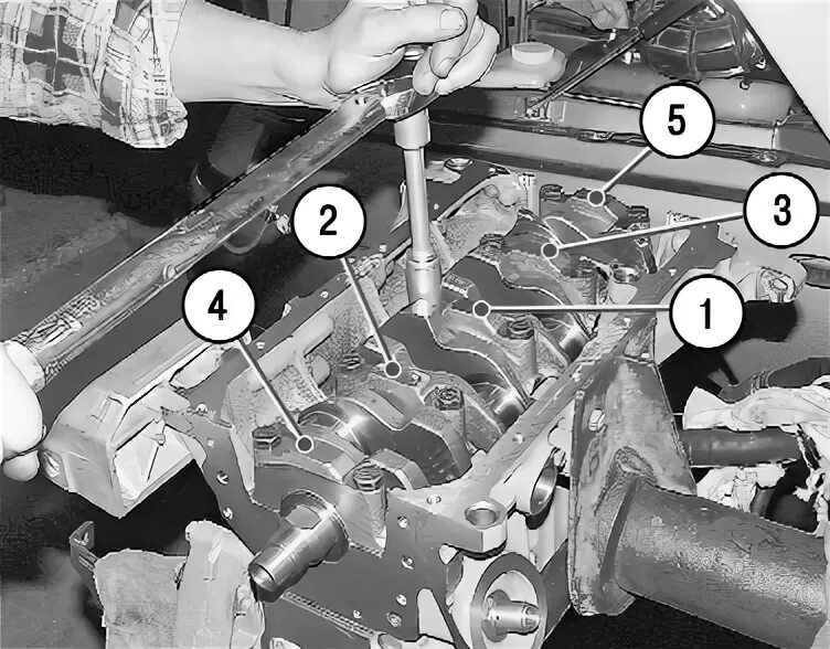 Порядок затяжки болтов коренных вкладышей ваз 2106 Момент затяжки коренных и шатунных вкладышей ваз 2101 - 98 фото