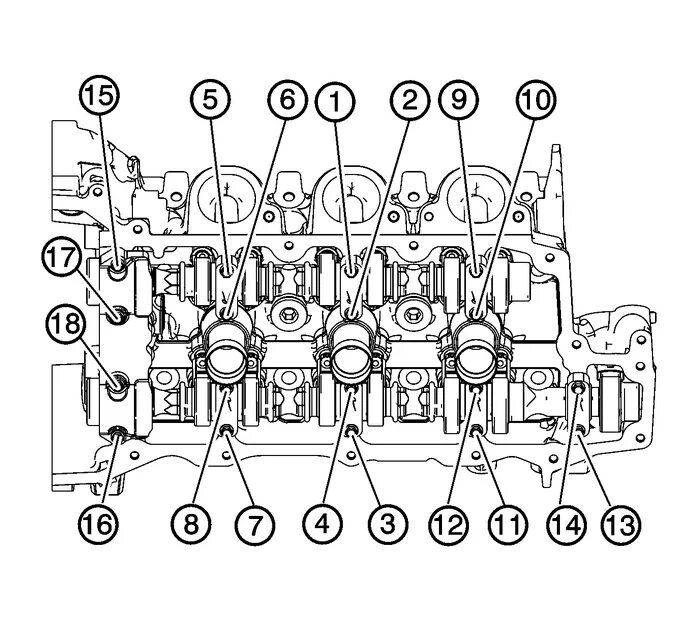 Порядок затяжки болтов на распредвале шевроле лачетти Chevrolet Equinox Service Manual - Camshaft Replacement - Left Side Valvetrain C