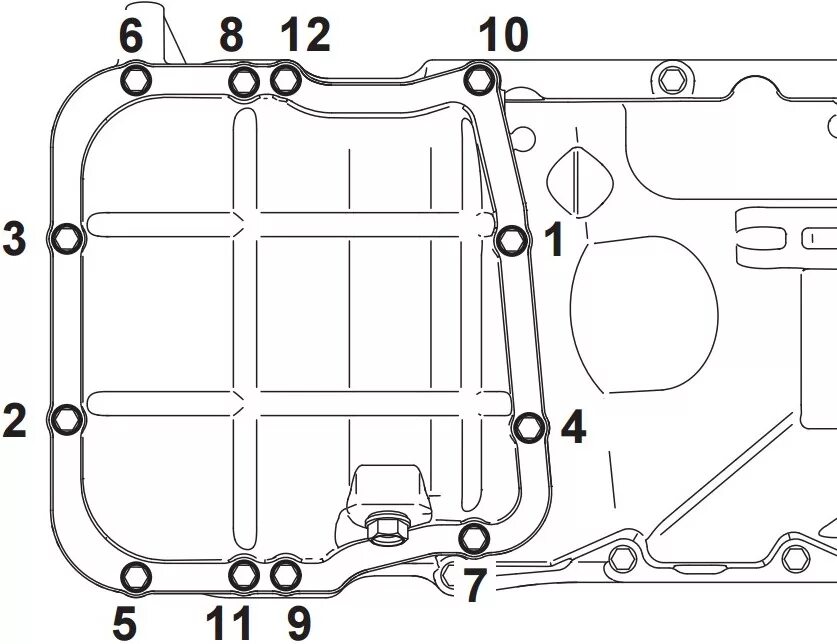 Порядок затяжки болтов поддона акпп прадо 150 Mitsubishi Outlander XL 2007 - 2012 Oil Pan Seal Replacement