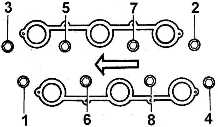 Порядок затяжки болтов впускного коллектора зил 130 Ремонт Форд Скорпио : Снятие и установка впускного коллектора Ford Scorpio