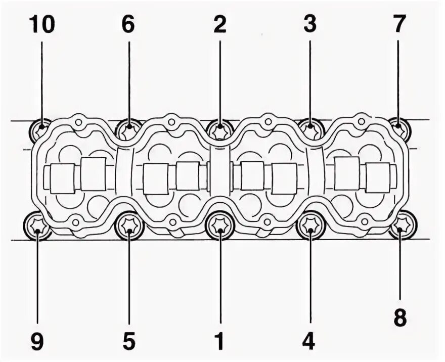 Порядок затяжки бугеля z16xer Замена прокладки клапанной крышки - Chevrolet Cruze (1G), 1,8 л, 2011 года своим