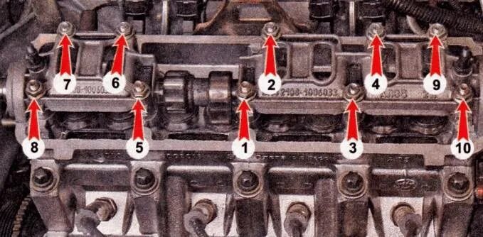 Порядок затяжки гбц 11186 Распределительный вал двигателя 1,6I Лада Калина / Lada Kalina (ВАЗ 1118, 117, 1