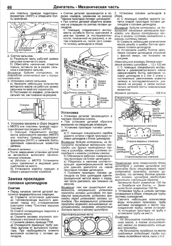 Порядок затяжки гбц 6g72 24. Розыск мануала по ГБЦ - Mitsubishi Montero Sport, 3 л, 2000 года своими рука