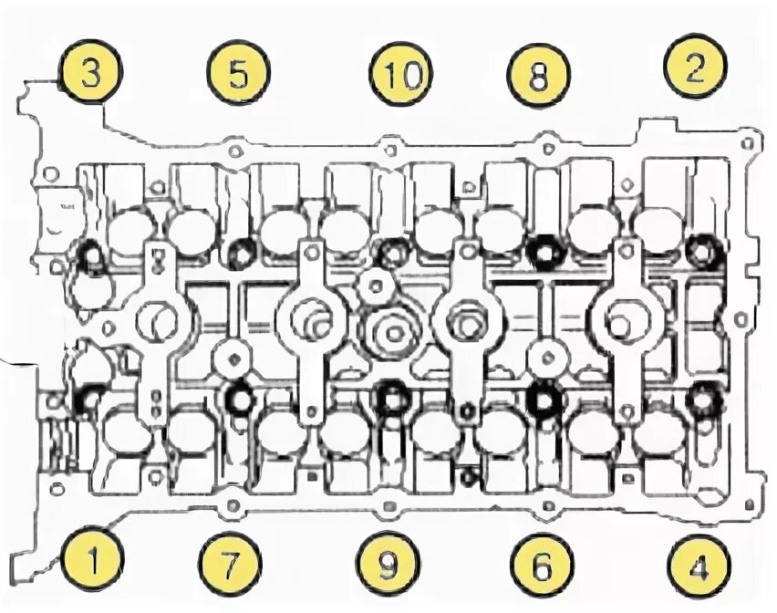 Руководство Hyundai Matrix (2008+). ЗАМЕНА ПРОКЛАДКИ ГОЛОВКИ БЛОКА ЦИЛИНДРОВ ДВИ