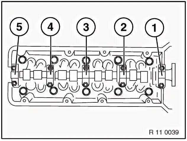 Порядок затяжки гбц бмв n 20 11 31 501 Замена распределительного вала (M43 / M43TU)