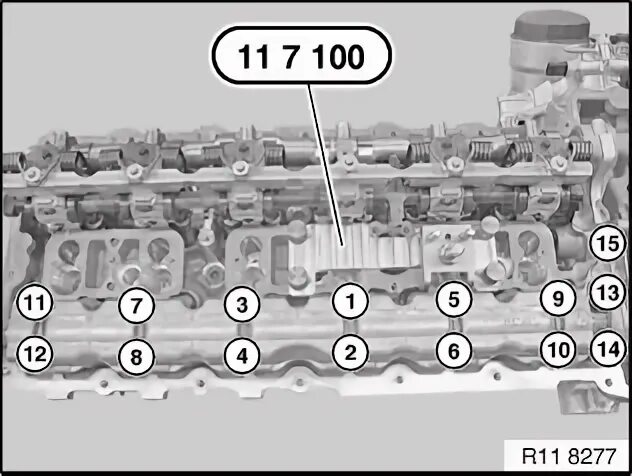 Порядок затяжки гбц бмв n 20 11 31 028 Removing and installing / replacing exhaust camshaft (S55)