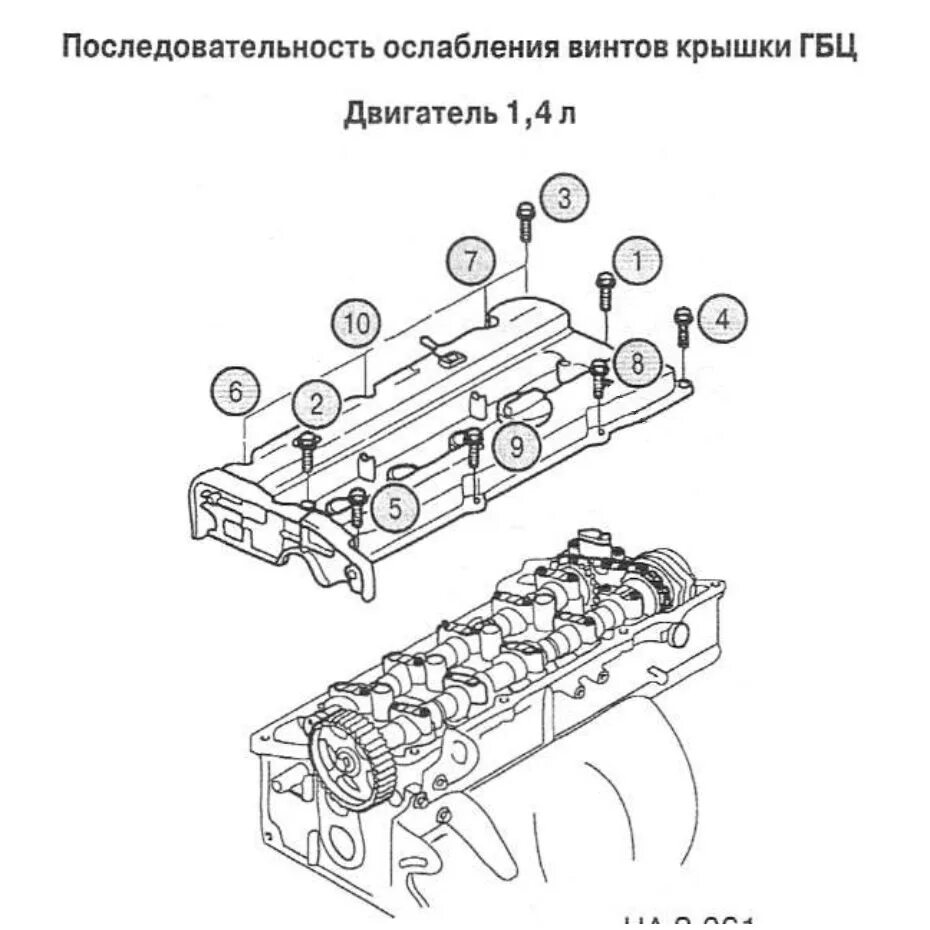 Порядок затяжки гбц хендай гетц 1.4 Замена прокладки клапанной крышки и сальников свечных колодцев - Hyundai Accent 