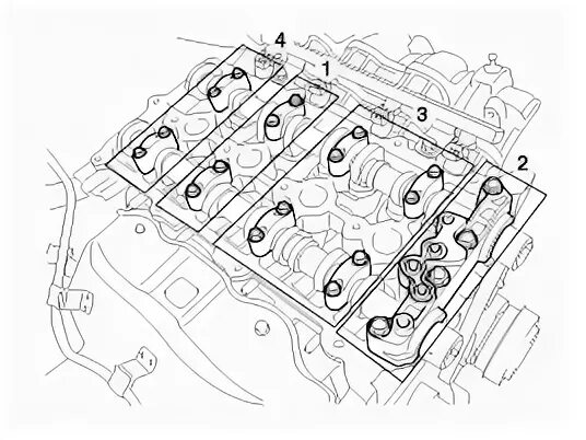 Порядок затяжки гбц хендай солярис 1.6 kia ceed 2013. Механическая система двигателя \ Головка блока цилиндров в сборе 