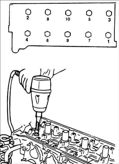 Порядок затяжки гбц hyundai accent Cylinder head - removal and installation (Hyundai Accent 2 1999-2005: Power unit