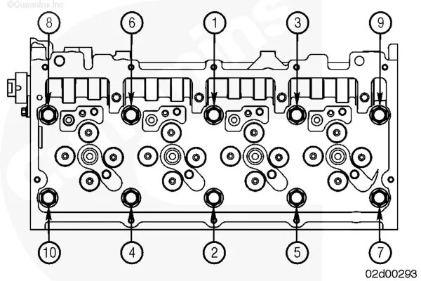 Порядок затяжки гбц камминз 2.8 Документация по установке ГБЦ Cummins ISF 2.8