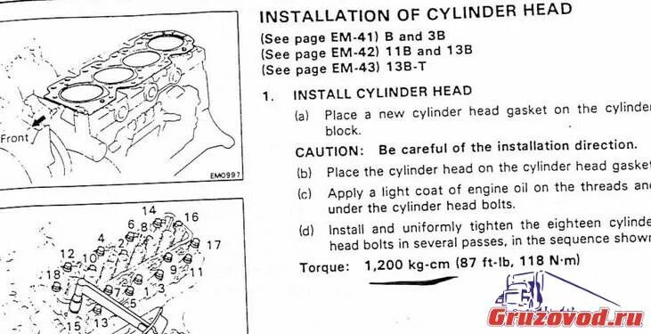 Порядок затяжки гбц камминз 2.8 Момент затяжки гбц 14в - Объединённый форум владельцев грузовиков и спецтехники