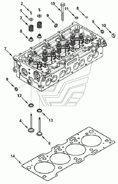 Порядок затяжки гбц камминз 2.8 Головка блока цилиндров ISF 2.8 (S3129T) (Чертеж № 31: список деталей, стоимость