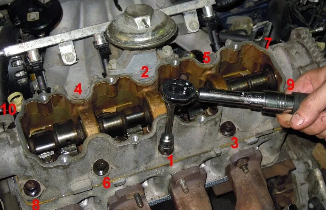 Порядок затяжки гбц ланос 1.5 8 клапанов Момент затяжки болтов гбц ланос - КарЛайн.ру