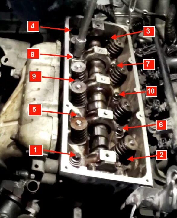 Порядок затяжки гбц логан 1.6 8 Replacing the cylinder head gasket Renault Logan