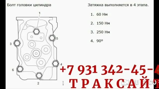 Порядок затяжки гбц ман d2866 Затяжка головок ГБЦ двигателя SCANIA - порядок, усилие - смотреть видео онлайн о