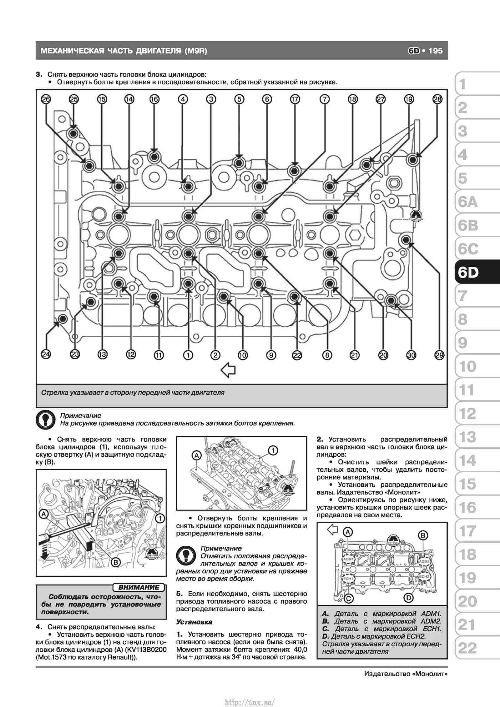 Порядок затяжки гбц ниссан кашкай 2 литра Nissan Qashqai с 2008 Руководство по ремонту и эксплуатации