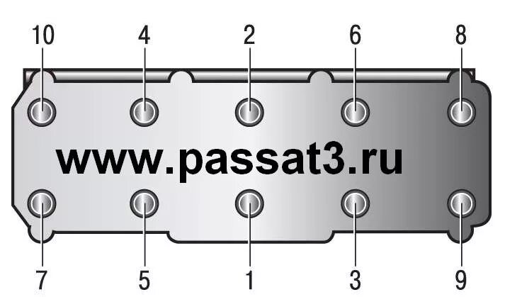 Порядок затяжки гбц пассат б5 1.6 Затяжка болтов пассат б3