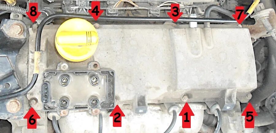 Replacing the cylinder head gasket Renault Logan