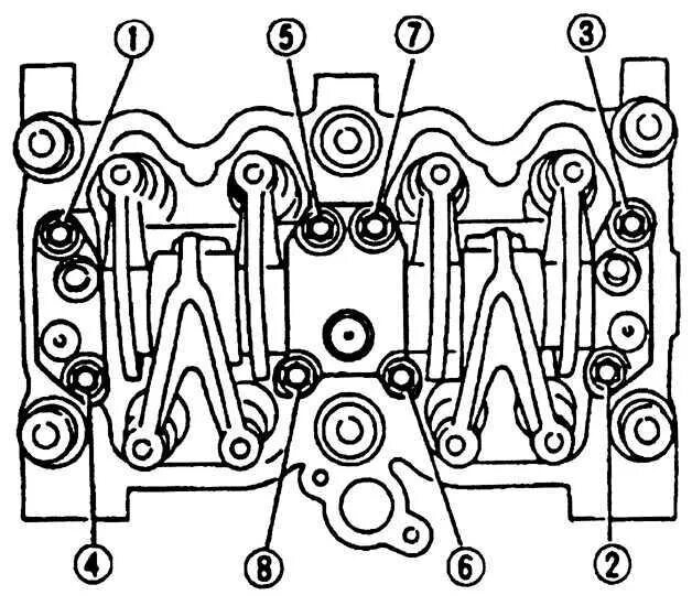 Порядок затяжки гбц субару Ремонт Subaru Legacy Субару Легаси : Распределительные валы и толкатели