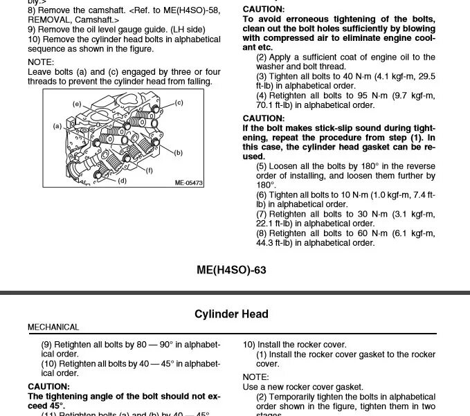 Порядок затяжки гбц субару Кто точно знает схему затяжки ГБЦ на наших EJ253? - Subaru Outback (BR), 2,5 л, 