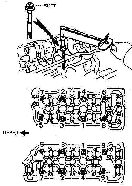 Порядок затяжки гбц тойота Ремонт Тойота Камри : Установка Toyota Camry