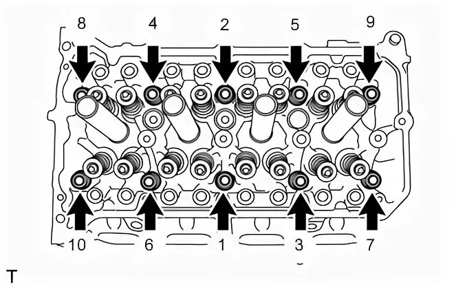 Порядок затяжки гбц тойота авенсис 1.8 ПРОКЛАДКА ГОЛОВКИ БЛОКА ЦИЛИНДРОВ