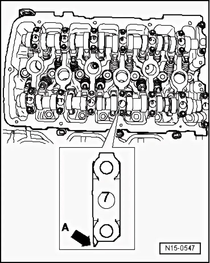 Порядок затяжки гбц туарег 3.2 Elsa online. ElsaWin. ElsaWeb. AudiPower unit6-cylinder direct petrol injection 