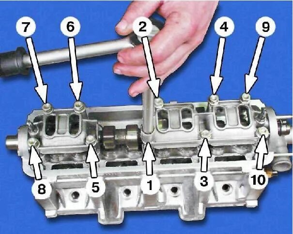 Порядок затяжки гбц ваз 2108 8 клапанов Замена маслосъемных колпачков на двигателе 1.3 - Volkswagen Golf Mk2, 1,8 л, 198