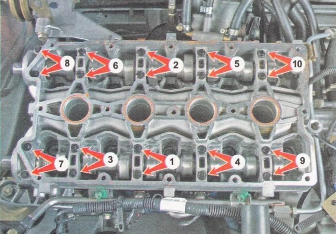 Порядок затяжки головки 16 клапанный Замена гидрокомпенсаторов или борьба с тык-тык-тык - Lada Granta Sport, 1,6 л, 2
