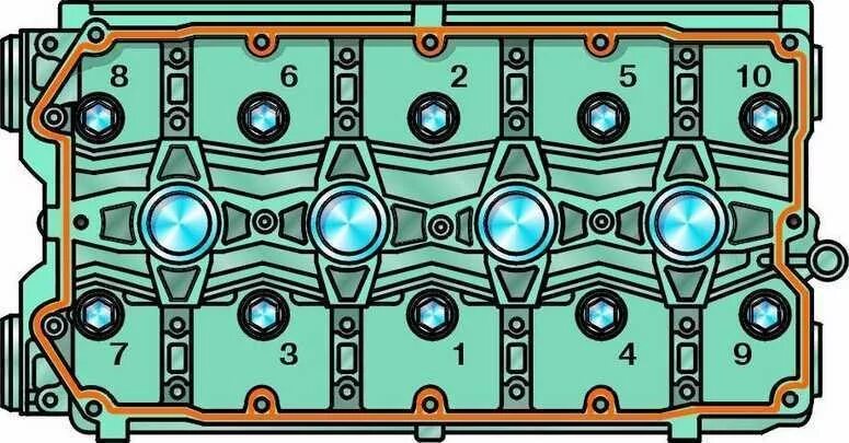 Порядок затяжки головки 16 клапанный Ремонт ГБЦ ваз 2112 V16 ( часть 1 ) - Lada 21120, 1,5 л, 2001 года поломка DRIVE