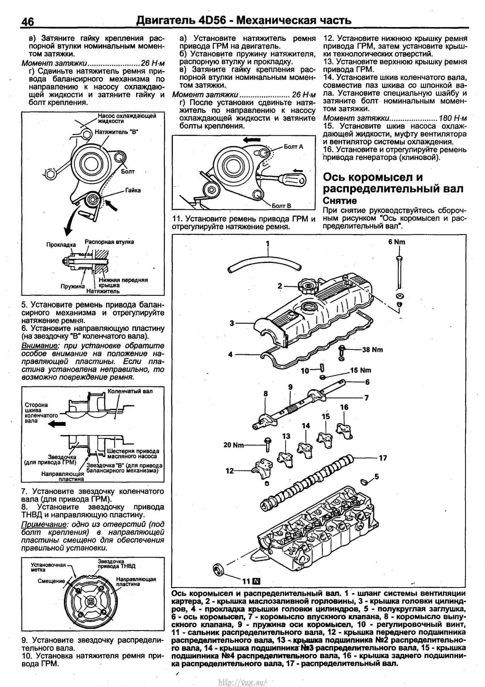 Порядок затяжки головки 4 д 56 дизель Mitsubishi Pajero 1991-2000 Устройство, техническое обслуживание и ремонт